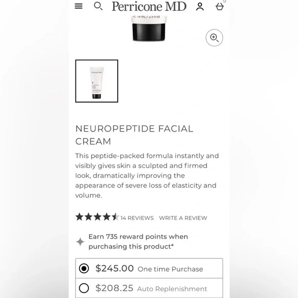 NIB Perricone MD NEUROPEPTIDE FACIAL CREAM 74 ml - Picture 3 of 3